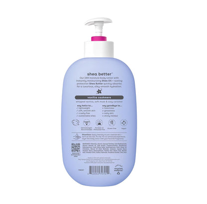 eos Shea Better Body Lotion – Vanilla Cashmere, 24-Hour Moisture, Non-Greasy, 16 fl oz