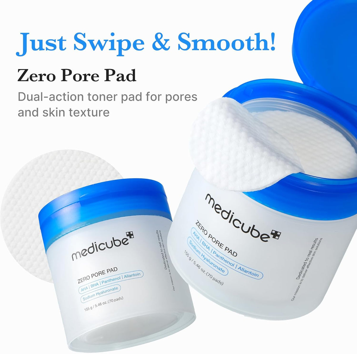 medicube Zero Pore Toner Pads 2.0 – AHA/BHA Exfoliating Pore Pads with Lavender Extract