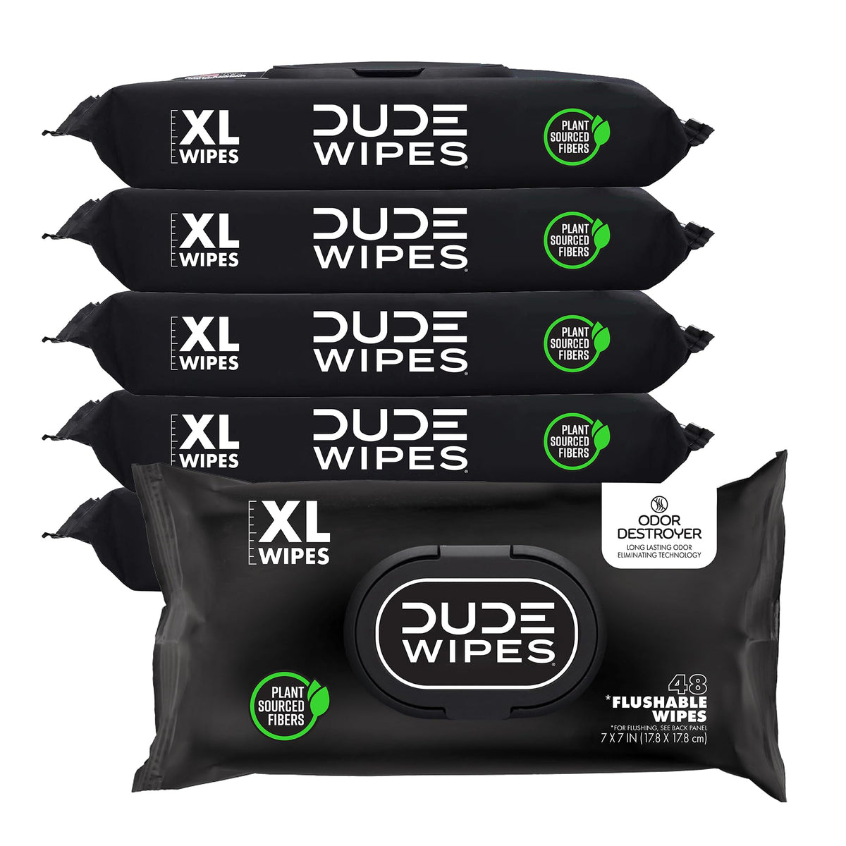 DUDE Wipes - Flushable Wipes - 6 Pack, 288 Wipes