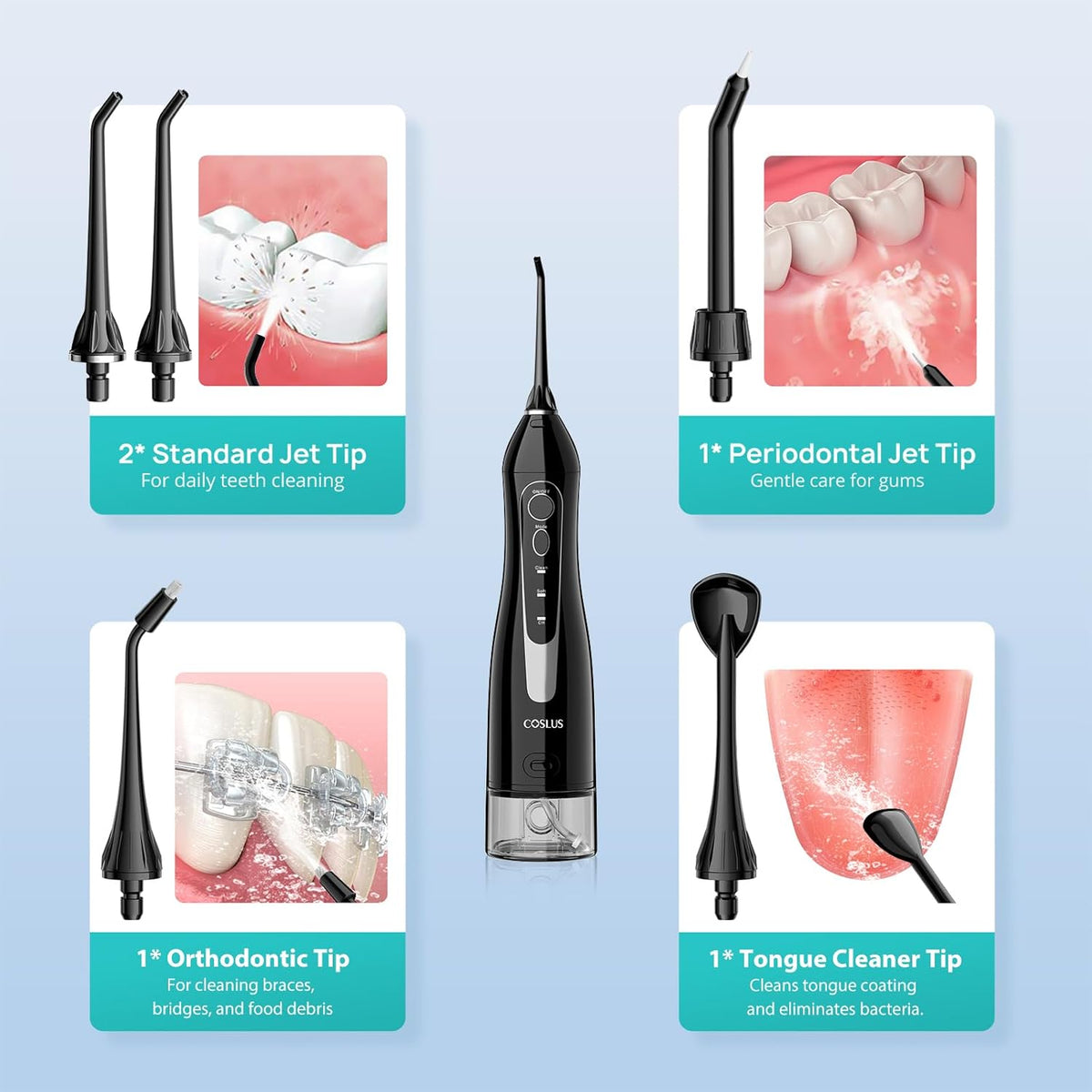 COSLUS Water Dental Flosser Teeth Pick