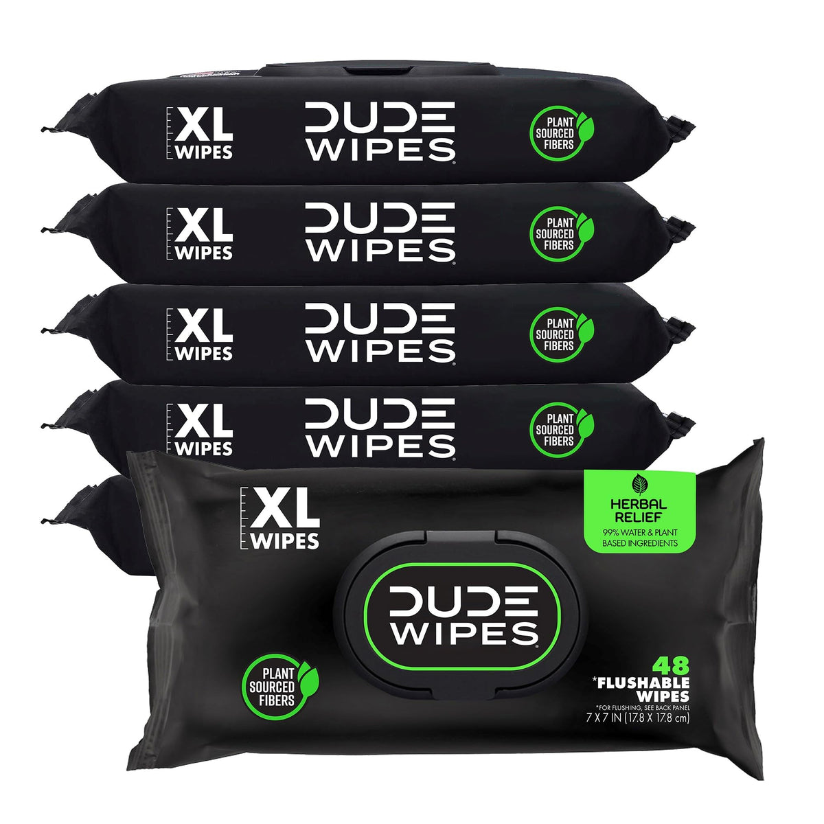 DUDE Wipes - Flushable Wipes - 6 Pack, 288 Wipes