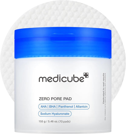 medicube Zero Pore Toner Pads 2.0 – AHA/BHA Exfoliating Pore Pads with Lavender Extract