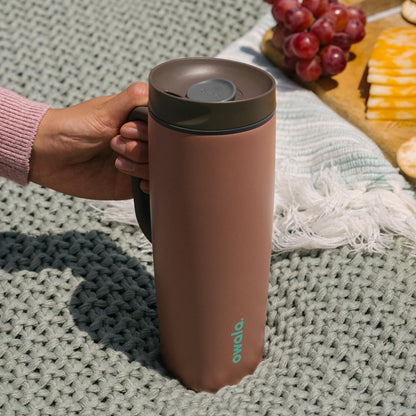 Owala SmoothSip Slider Stainless Steel Insulated Travel Mug with handle