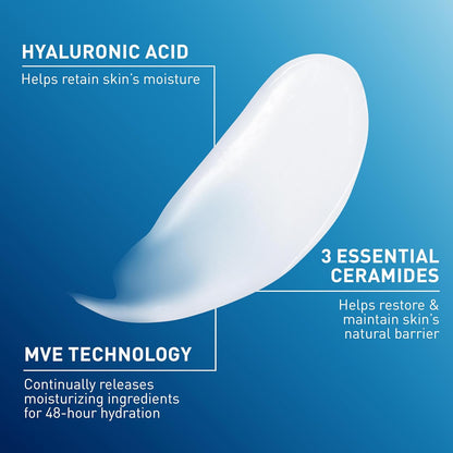 CeraVe Daily Moisturizing Lotion – 24-Hour Hydration, 3 Ceramides & Hyaluronic Acid, Fragrance-Free
