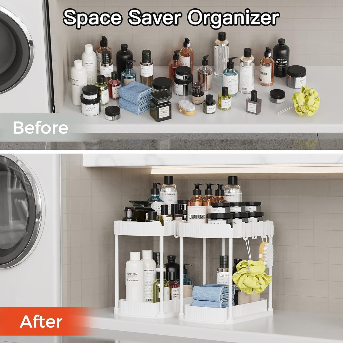 2 Pack Multi-Purpose Pull-Out Storage Organizers