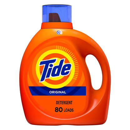 Tide Original Scent Liquid Laundry Detergent – 6X Cleaning Boost, 4X Cleaner, Fights 100% of Stains