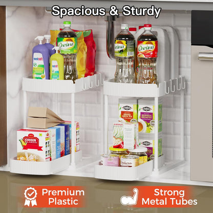 2 Pack Multi-Purpose Pull-Out Storage Organizers
