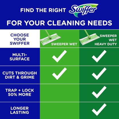 Swiffer Sweeper Wet Mopping Cloths – Textured Cloths Trap & Lock Dirt, Safe on All Hard Floors