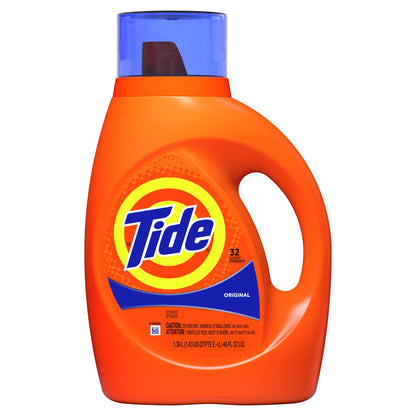 Tide Original Scent Liquid Laundry Detergent – 6X Cleaning Boost, 4X Cleaner, Fights 100% of Stains