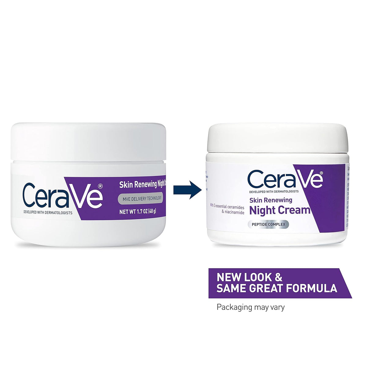 CeraVe Skin Renewing Night Cream – Peptides, Hyaluronic Acid & 3 Ceramides, Fragrance-Free