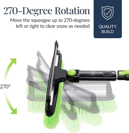 Best Choice Products 4-in-1 Snow Brush with Shovel – Telescoping Handle, Scraper, Squeegee & Carry Bag