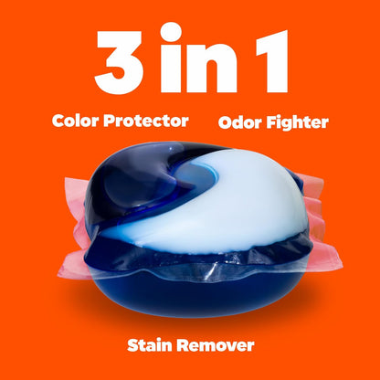 Tide PODS 3-in-1 Laundry Detergent Pacs – 112-Count, Stain Remover, Odor Fighter & Color Protector