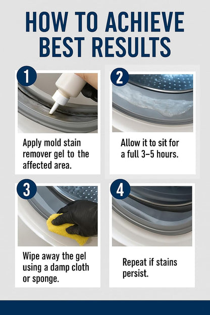 ACTIVE Mold & Mildew Stain Remover Gel – Clings to Vertical Surfaces, Eliminates Stains & Musty Odors