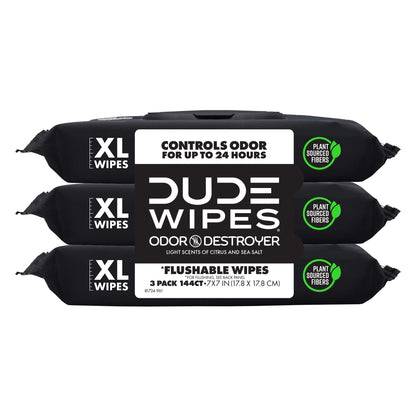 DUDE Wipes - Flushable Wipes - 6 Pack, 288 Wipes
