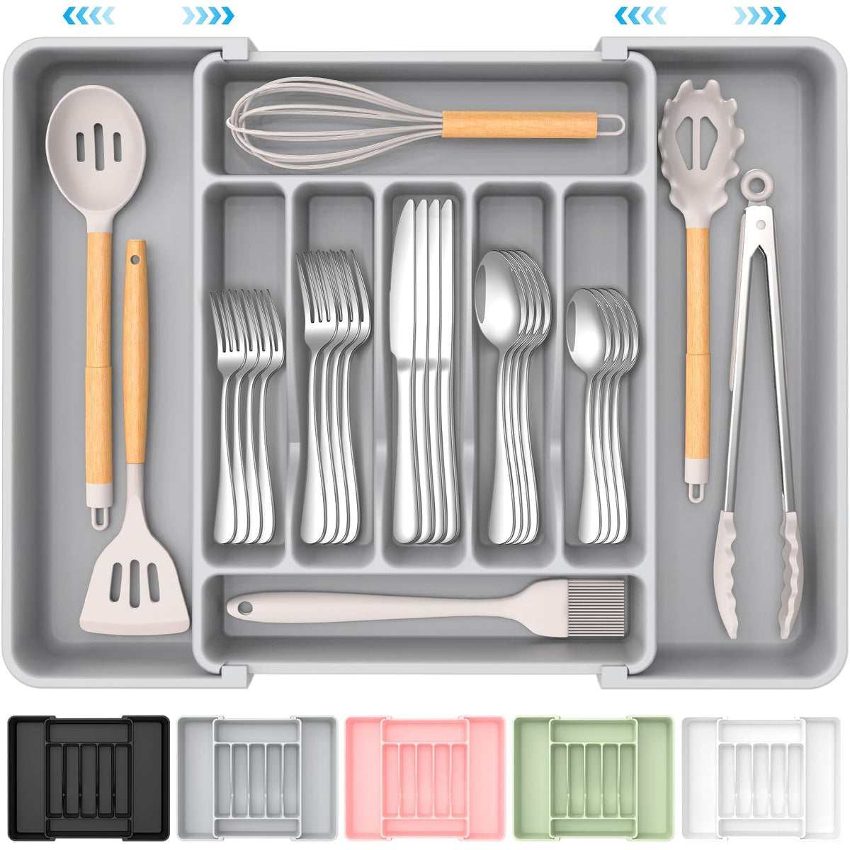 Extra Large Expandable Silverware Organizer