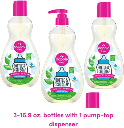 Dapple Baby Bottle Soap, 16.9 Fl Oz (Pack of 3)