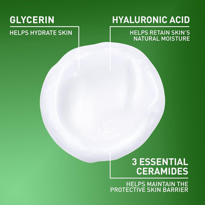 CeraVe Hydrating Facial Cleanser – Gentle Daily Face Wash with Ceramides & Hyaluronic Acid