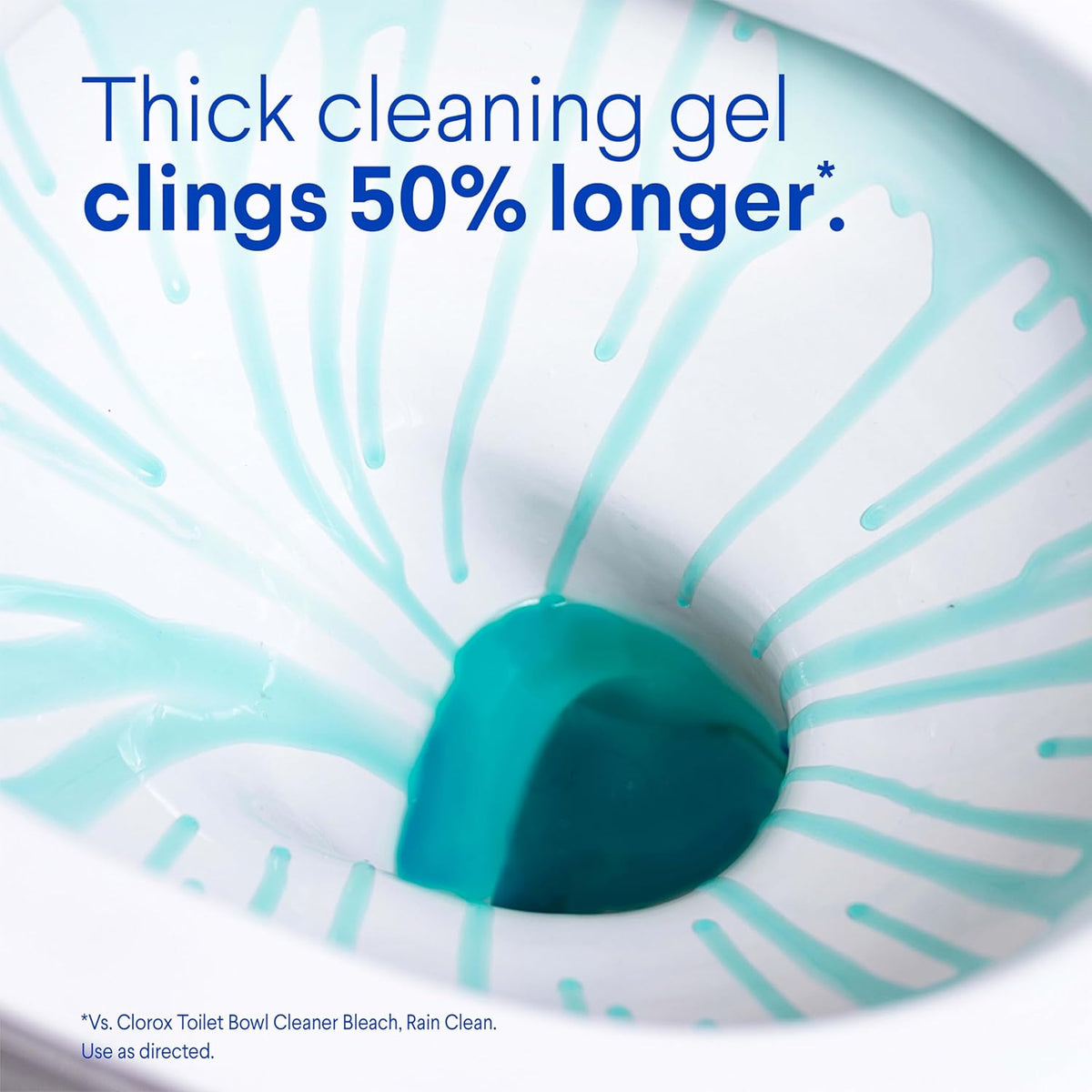 Clorox Toilet Bowl Cleaner Clinging Bleach Gel – Kills 99.9% of Germs, Removes Stains, Deodorizes