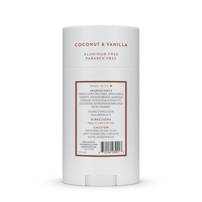 Native Aluminum-Free Deodorant – Coconut & Vanilla Scent, Naturally Derived, For Men & Women