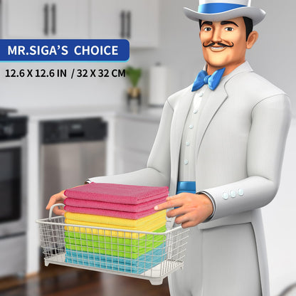 MR.SIGA Microfiber Cleaning Cloths – 12-Pack, Lint-Free, Ultra-Soft, 32x32 cm