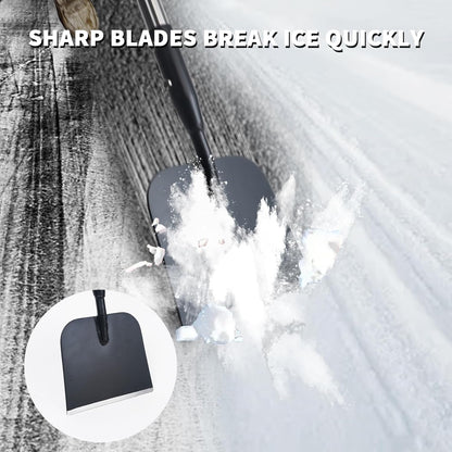 Flat Shovel with Adjustable Stainless Steel Handle – Carbon Steel Blade, Snow, Weeding & Earthwork