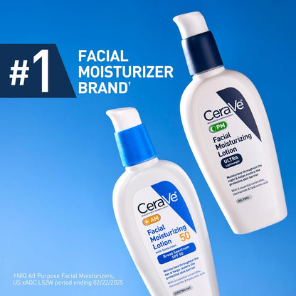 CeraVe PM Facial Moisturizing Lotion – Oil-Free Night Lotion with Ceramides & Niacinamide