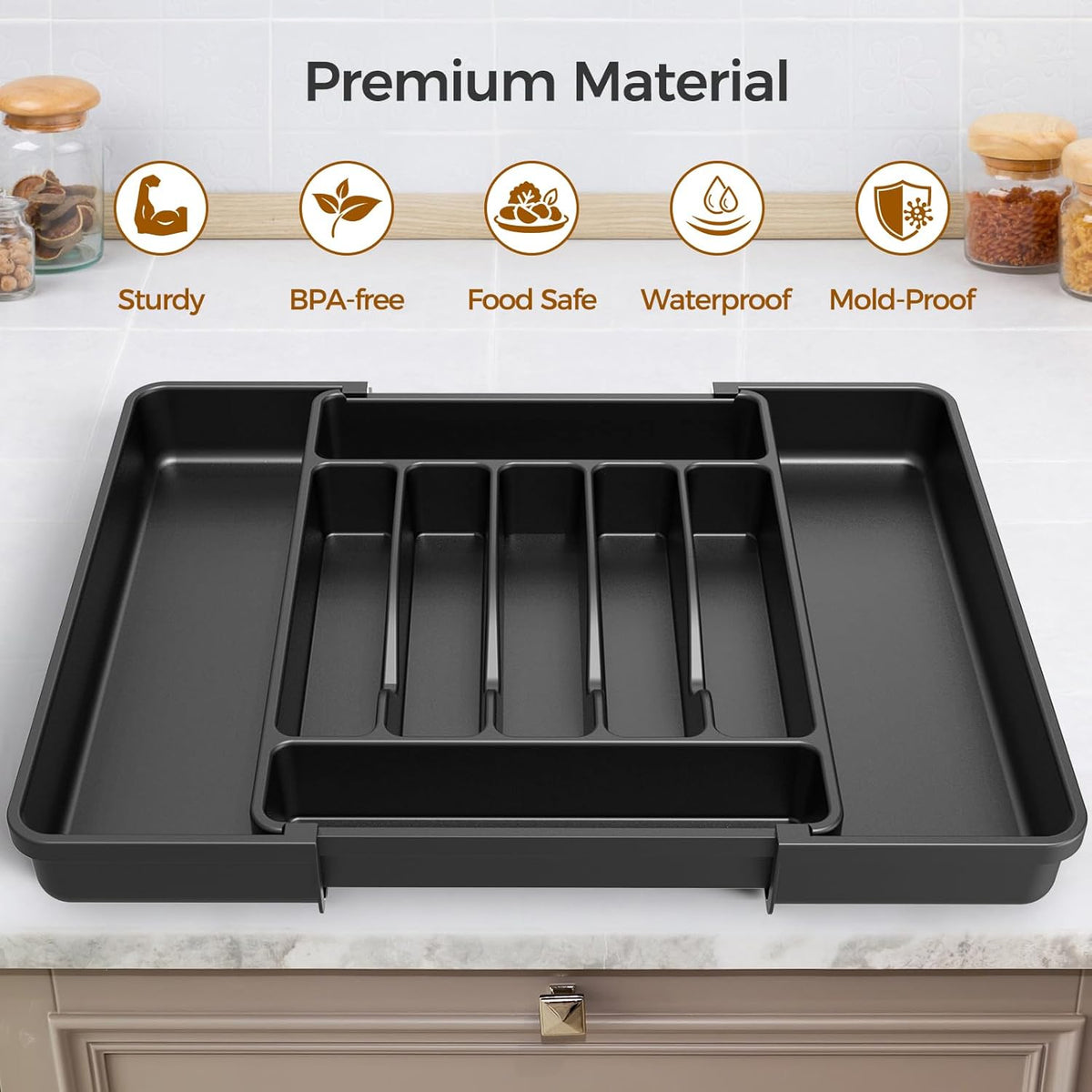 Extra Large Expandable Silverware Organizer