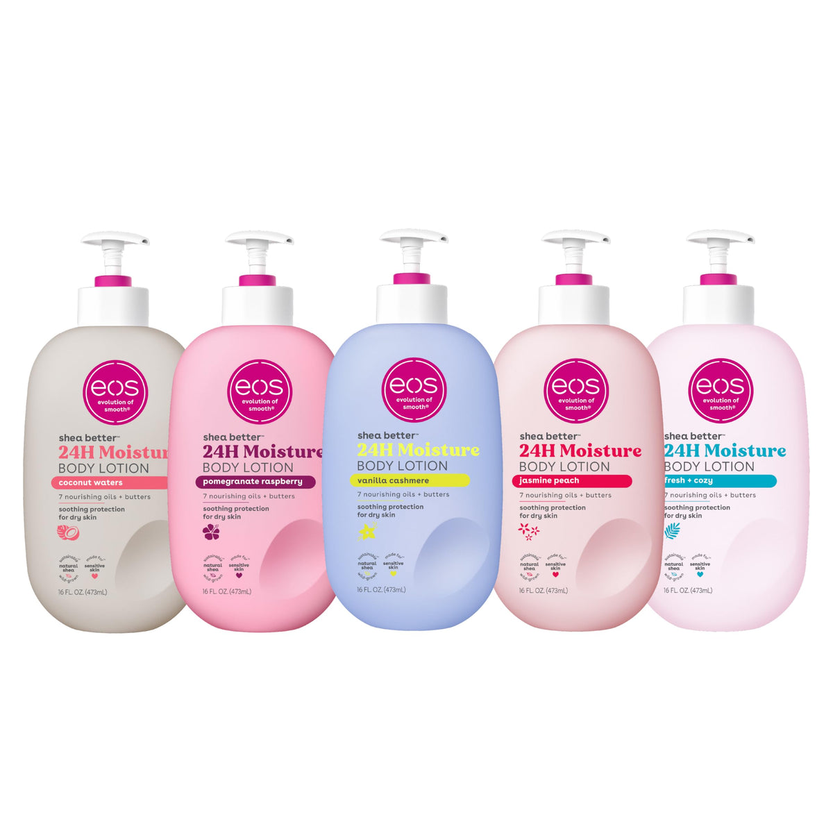 eos Shea Better Body Lotion – Vanilla Cashmere, 24-Hour Moisture, Non-Greasy, 16 fl oz