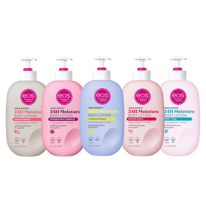 eos Shea Better Body Lotion – Vanilla Cashmere, 24-Hour Moisture, Non-Greasy, 16 fl oz