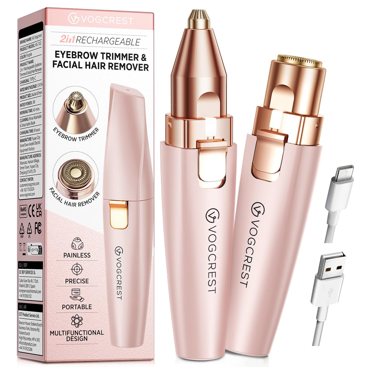 VG VOGCREST Eyebrow & Facial Trimmer