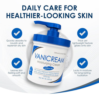 Vanicream Moisturizing Skin Cream with Pump Dispenser