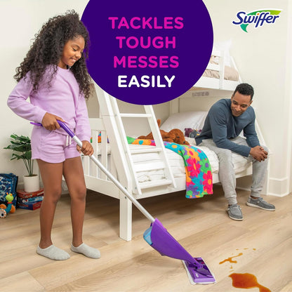 Swiffer WetJet Floor Spray Mop Starter Kit – Dual-Nozzle Sprayer, Cleaning Pad & Solution Included