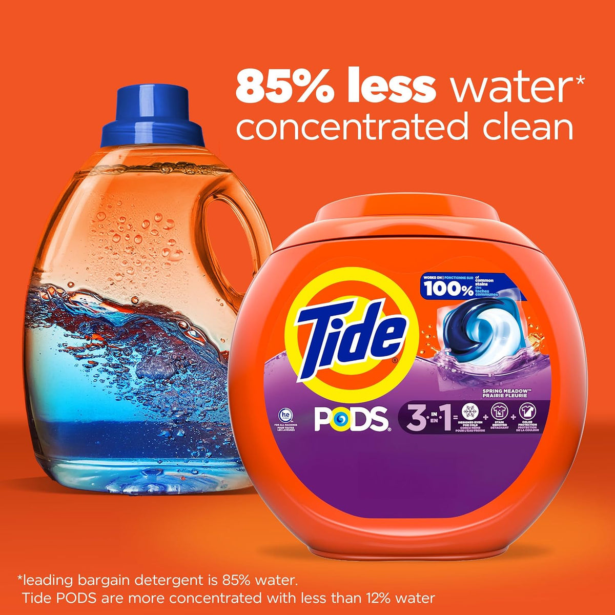 Tide PODS 3-in-1 Laundry Detergent Pacs – 112-Count, Stain Remover, Odor Fighter & Color Protector