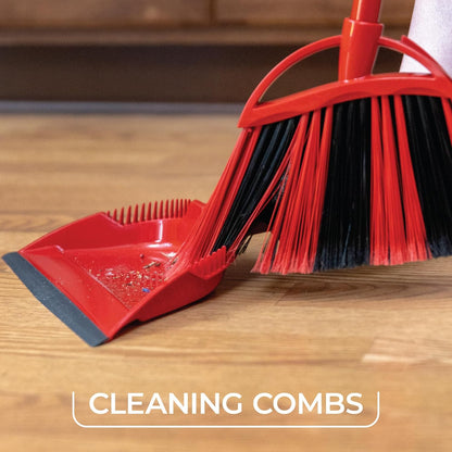 O-Cedar Sweep & Trap Broom with Step-On Dustpan – Wave Bristles Trap 99% of Dust & Dirt