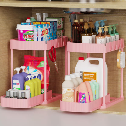 2 Pack Multi-Purpose Pull-Out Storage Organizers