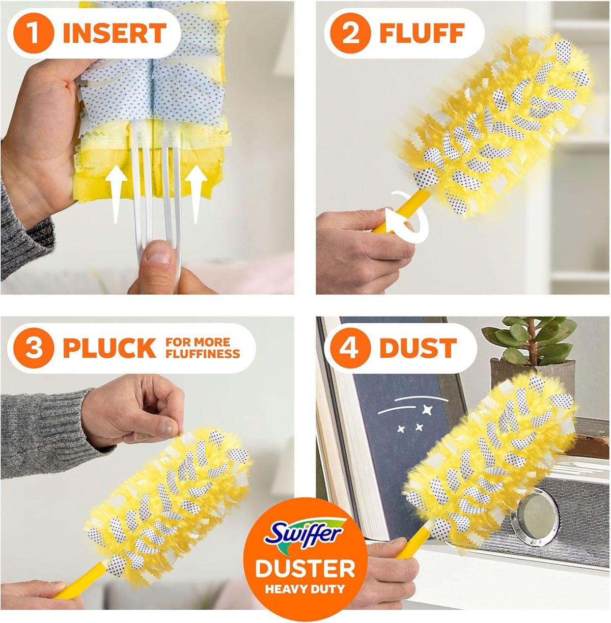 Swiffer Heavy-Duty Dusters Refill – 11-Count, Traps & Locks Dust, Removes 95% of Allergens