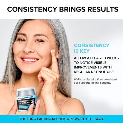 SimplyVital Anti-Aging Retinol Face Moisturizer – With Hyaluronic Acid & Collagen, 1.7 fl oz