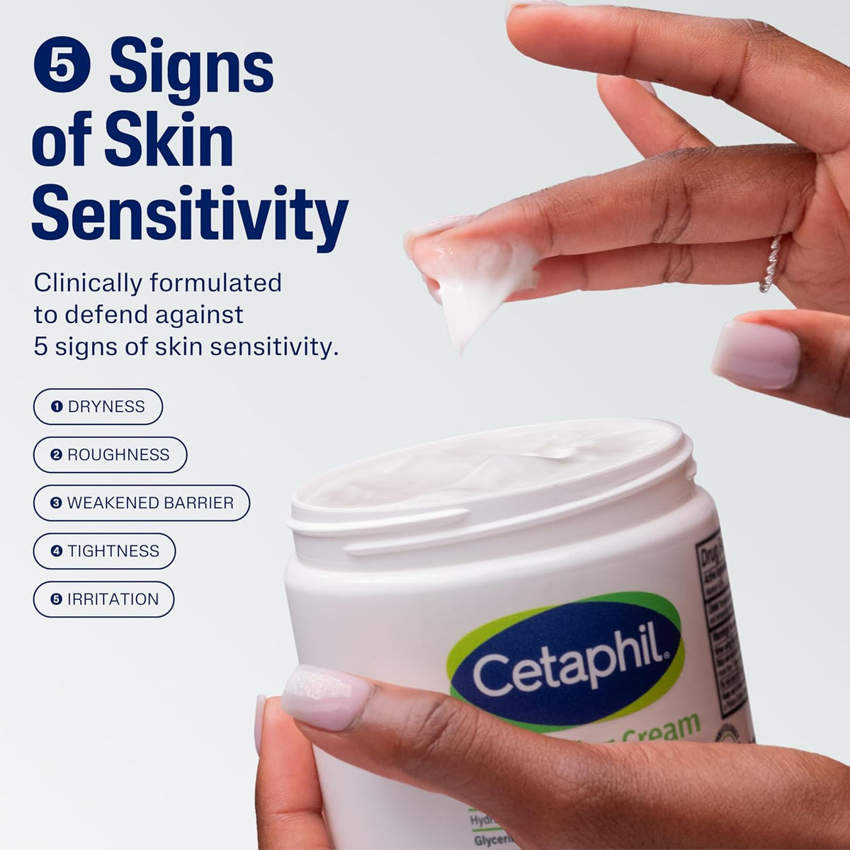 Cetaphil Moisturizing Cream for Dry to Very Dry Skin – 48-Hour Hydration, Fragrance-Free, 16 fl oz