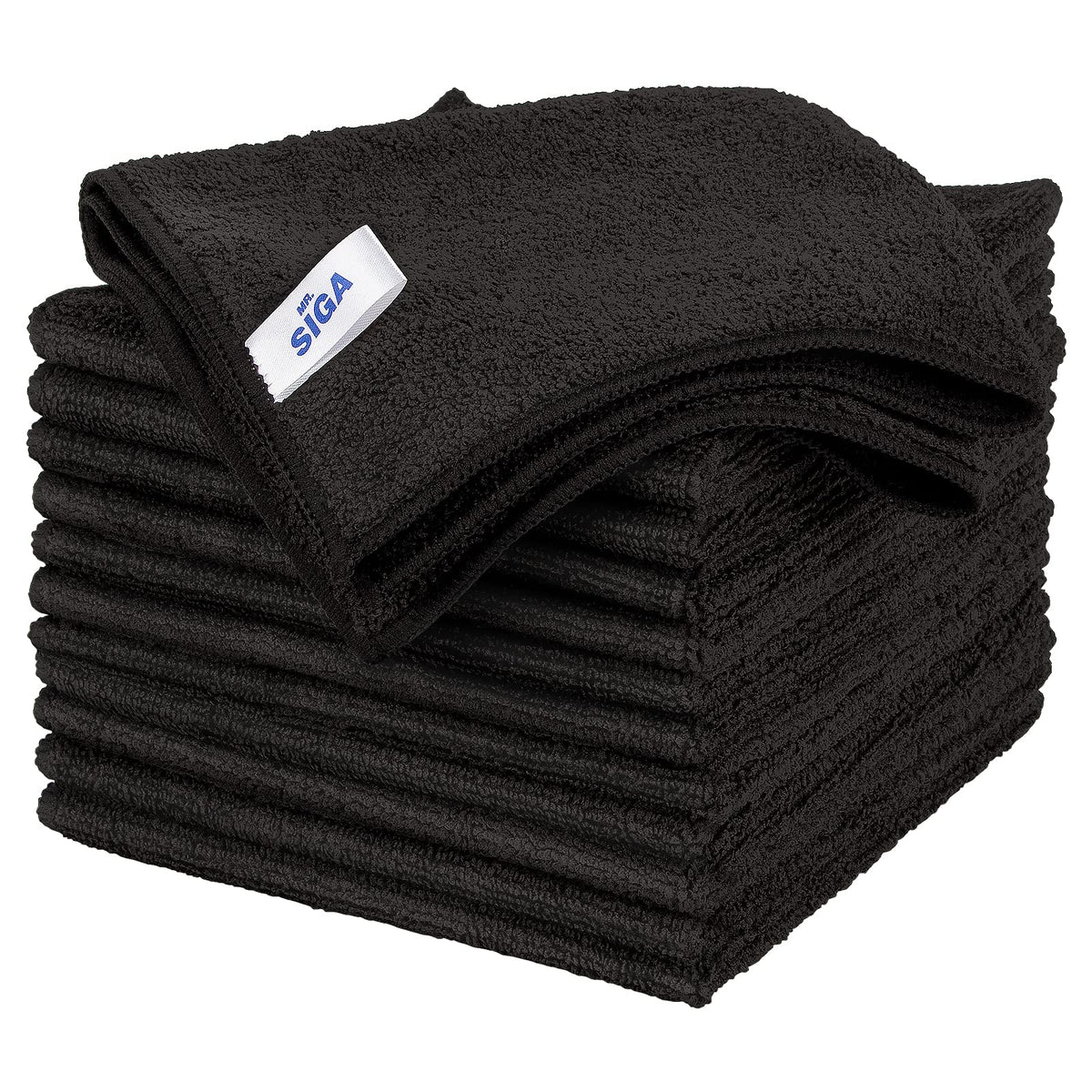 MR.SIGA Microfiber Cleaning Cloths – 12-Pack, Lint-Free, Ultra-Soft, 32x32 cm