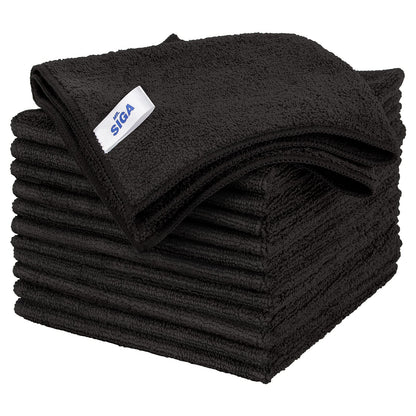 MR.SIGA Microfiber Cleaning Cloths – 12-Pack, Lint-Free, Ultra-Soft, 32x32 cm
