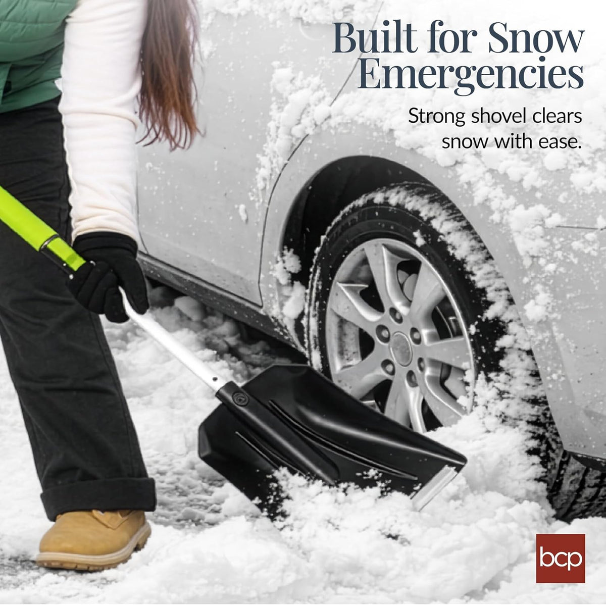Best Choice Products 4-in-1 Snow Brush with Shovel – Telescoping Handle, Scraper, Squeegee & Carry Bag