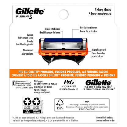 Gillette Fusion5 Razor Blade Refills for men