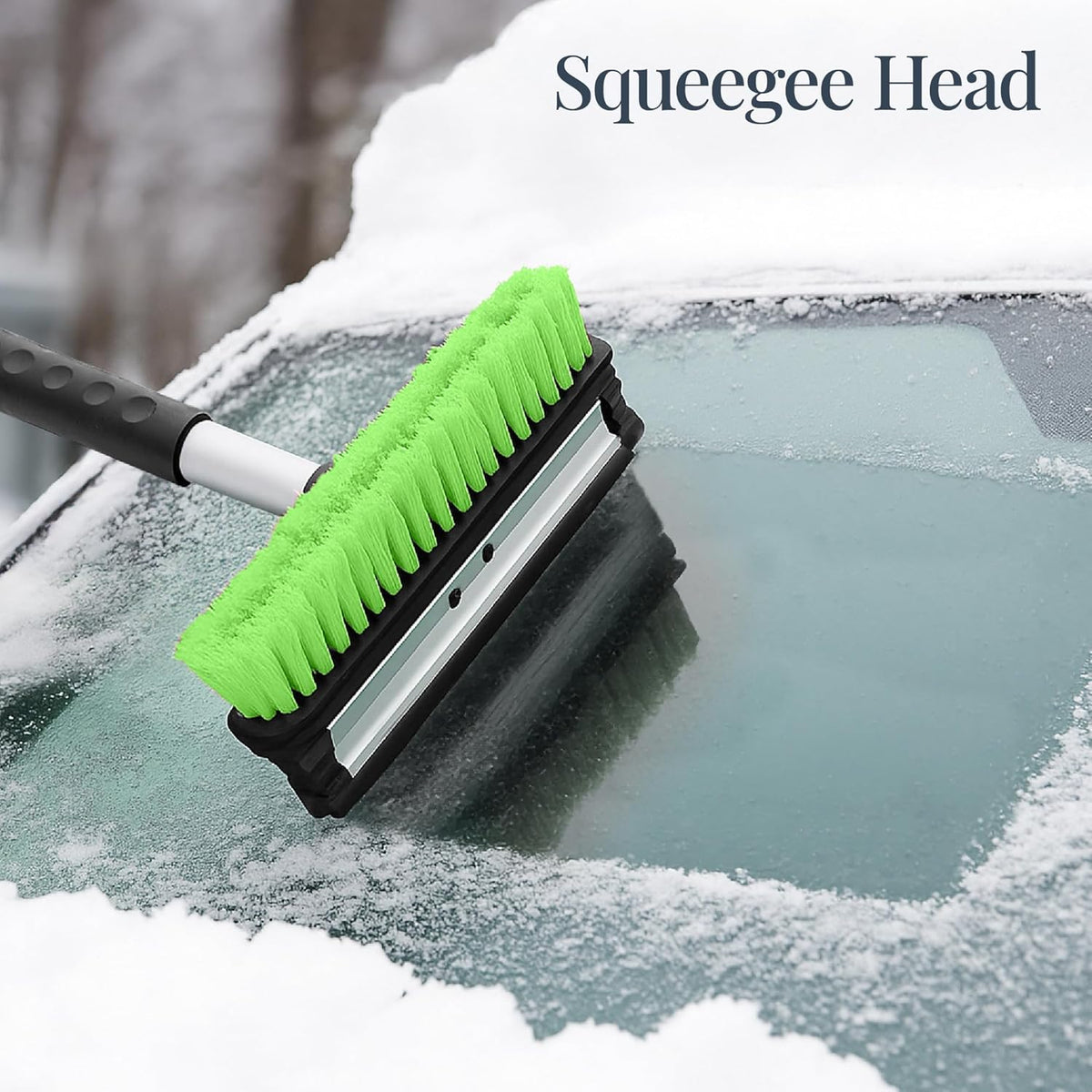 Best Choice Products 4-in-1 Snow Brush with Shovel – Telescoping Handle, Scraper, Squeegee & Carry Bag