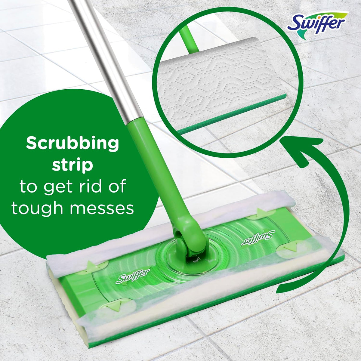 Swiffer Sweeper Wet Mopping Cloths – Textured Cloths Trap & Lock Dirt, Safe on All Hard Floors