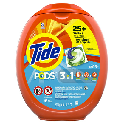 Tide PODS 3-in-1 Laundry Detergent Pacs – 112-Count, Stain Remover, Odor Fighter & Color Protector