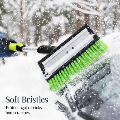 Best Choice Products 4-in-1 Snow Brush with Shovel – Telescoping Handle, Scraper, Squeegee & Carry Bag