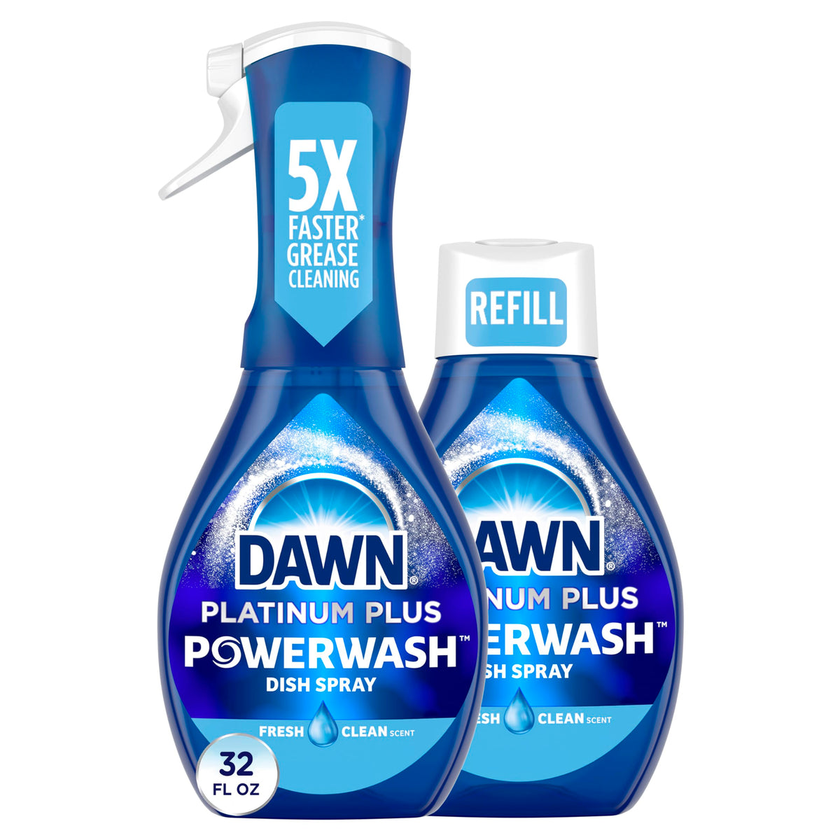 Dawn Platinum Powerwash Dish Spray – Concentrated Multi-Surface Cleaner, Removes 99% of Grease