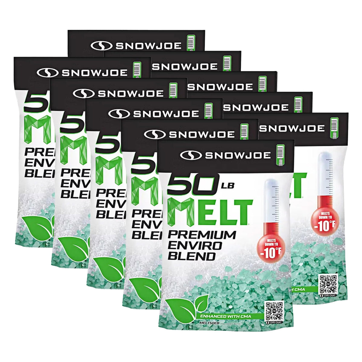 Snow Joe 2-Pack Premium Enviro Blend Ice Melt – Safer for Concrete & Pets, Effective to -15°F, 20 lb