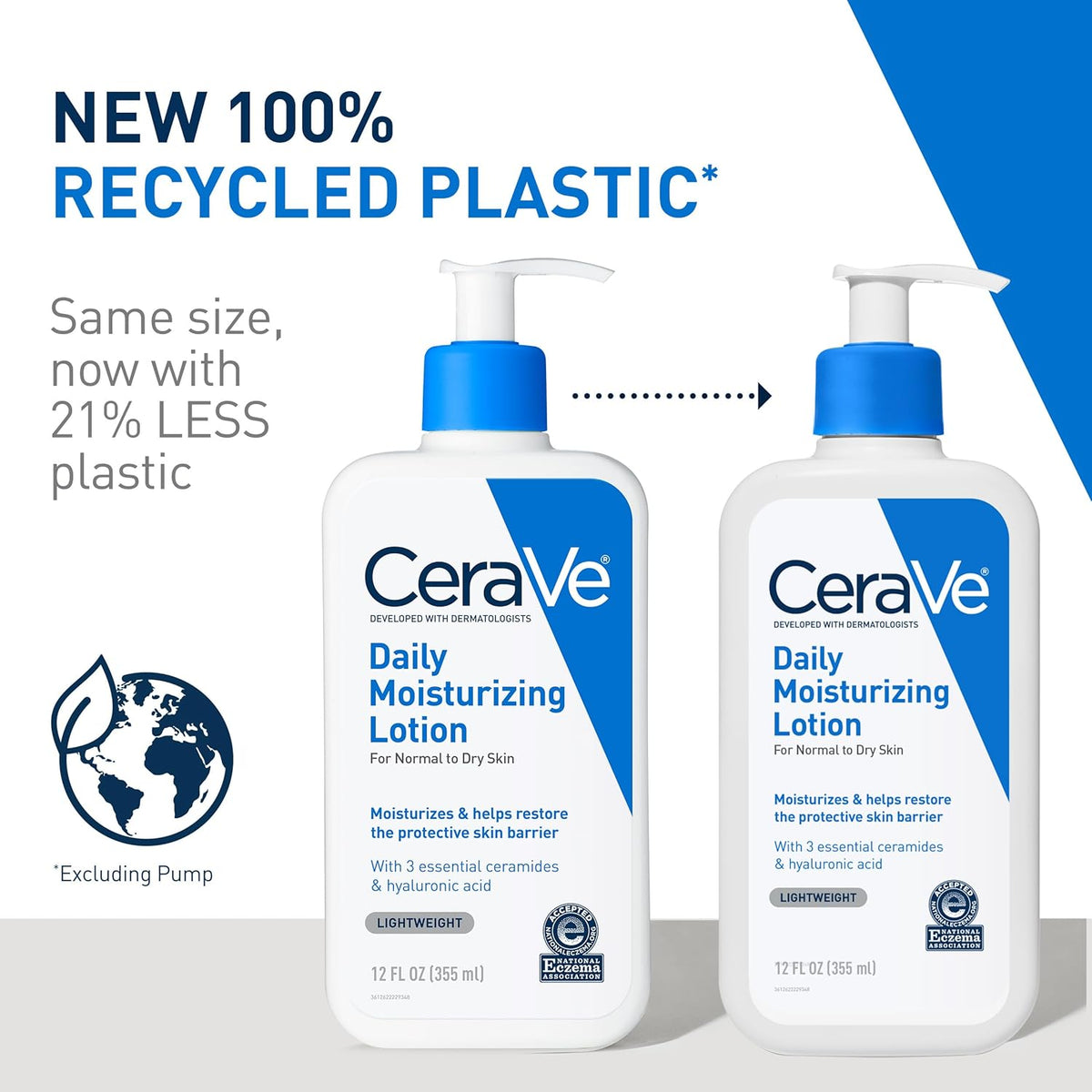 CeraVe Daily Moisturizing Lotion – 24-Hour Hydration, 3 Ceramides & Hyaluronic Acid, Fragrance-Free