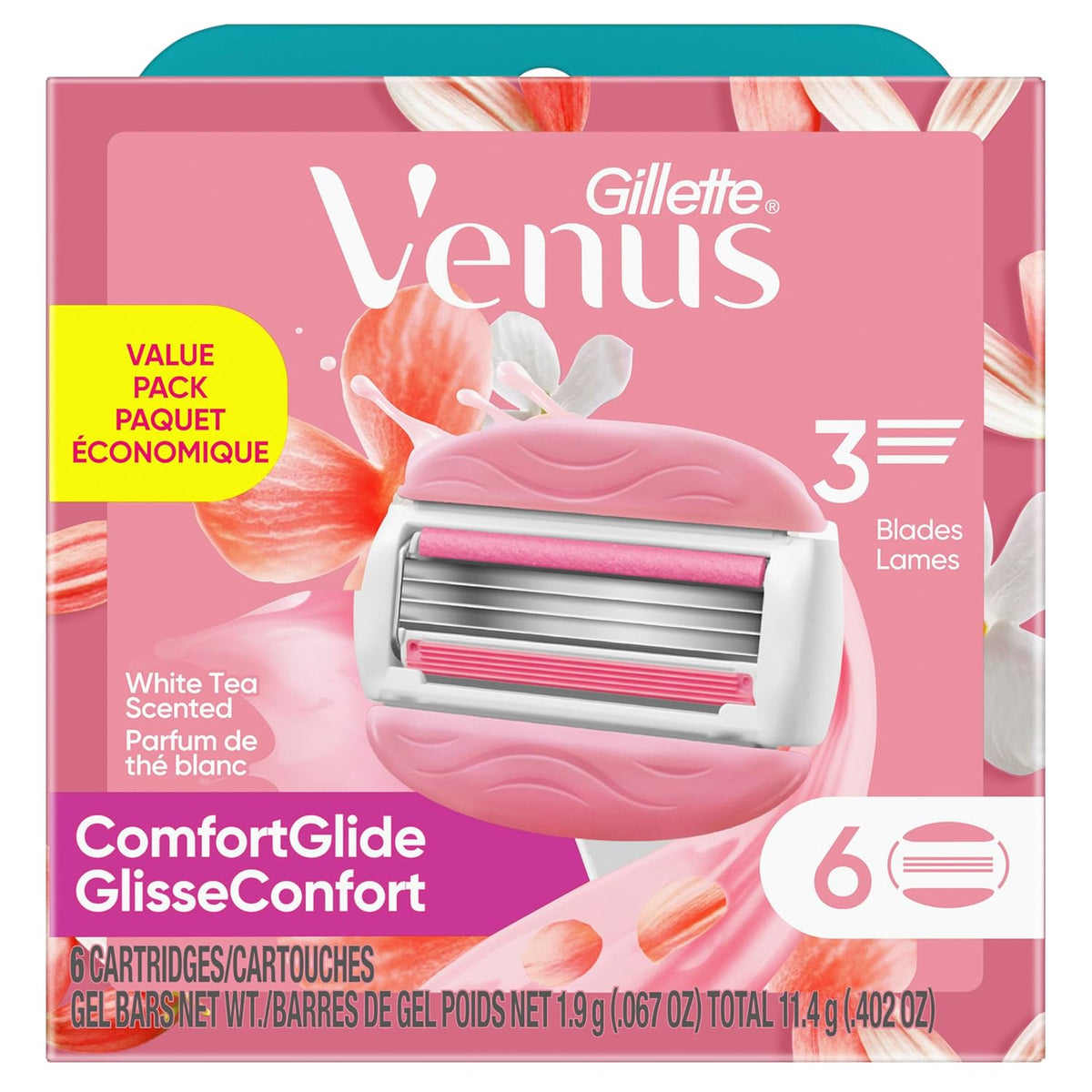 Gillette Venus ComfortGlide White Tea Women's Razor Blades